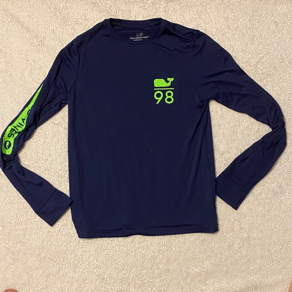 Vineyard Vines Performance Kids Shirt in Navy